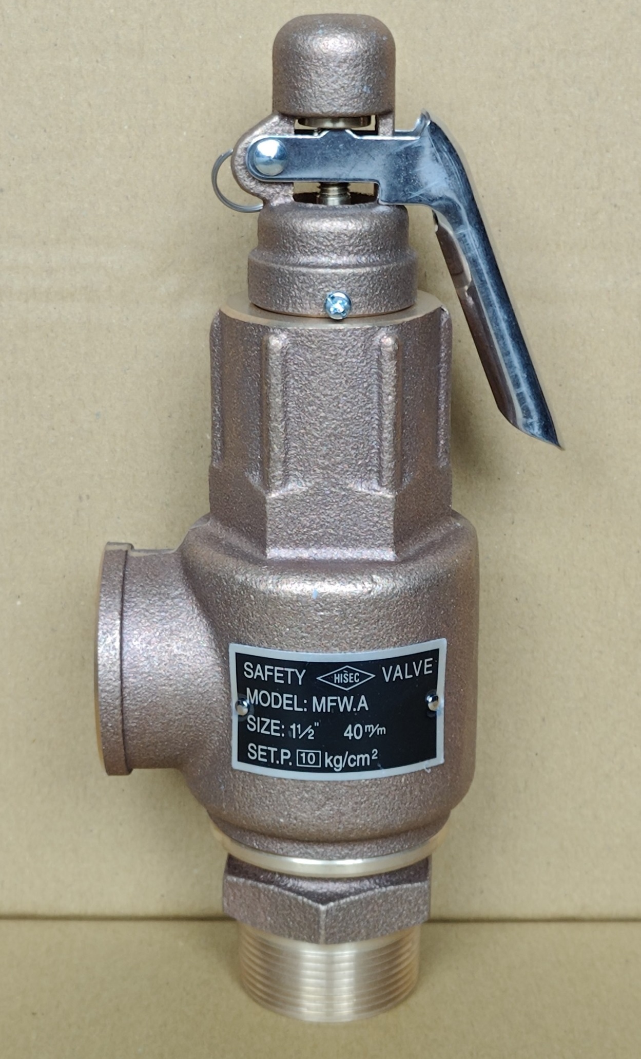 Van An Toàn HISEC 1.1/2 Inch DN40 Bằng Đồng