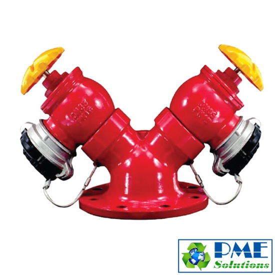 Van góc PCCC chữ Y Wahsin DN100 PN10 PN16 dùng trong hệ thống phòng cháy chữa cháy ngoài trời tòa nhà và khu công nghiệp FHYX