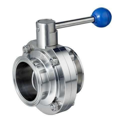 Van bướm vi sinh nối kẹp Tri Clamp bằng thép không gỉ có tay cầm
