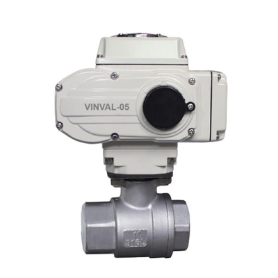Van bi điện inox nối ren HK60-Q-2PS