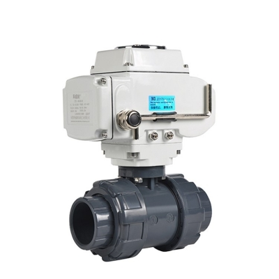HK60-Q-P - Van bi điện PVC nối True Union 2 ngã