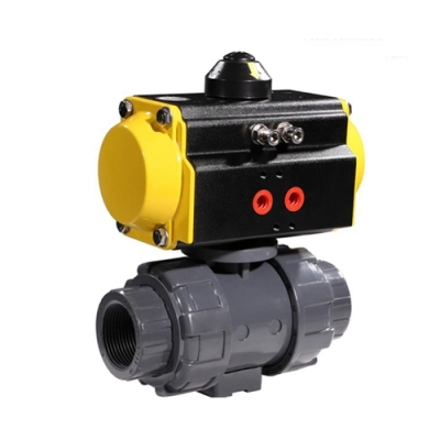 Van bi PVC nối union điều khiển bằng khí nén dòng HK57