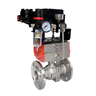 Van bi điều khiển bằng khí nén inox kèm bộ lọc F.R.L Model HK55-F