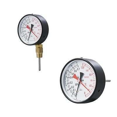 Đồng Hồ Kết Hợp Áp Suất và Nhiệt Độ Cho Nồi Hơi Yamamoto (Yamamoto Combination Boiler Gauge)