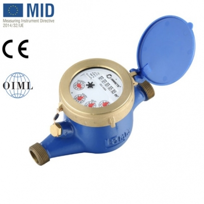 Đồng hồ nước Multi-Jet AMT MJ-D thân đồng DN15–DN20 chính xác cao MID | THEGIOIVAN.NET